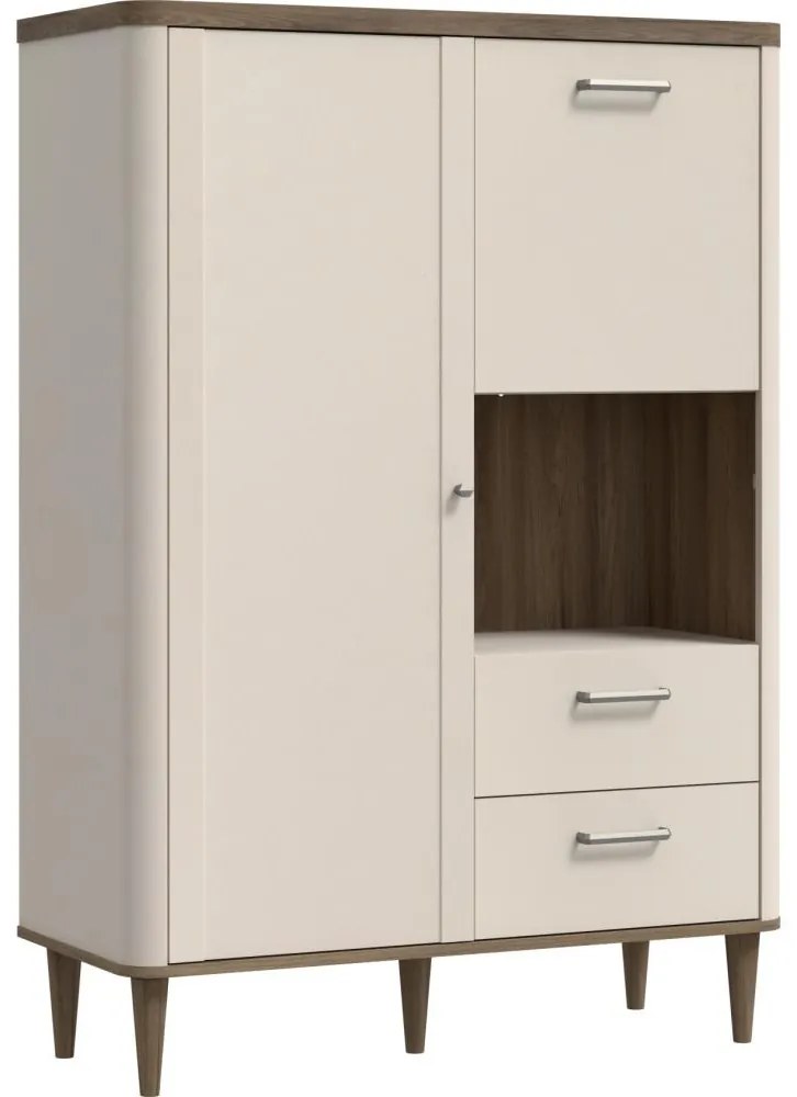 Komoda VIRO hnedá/béžová