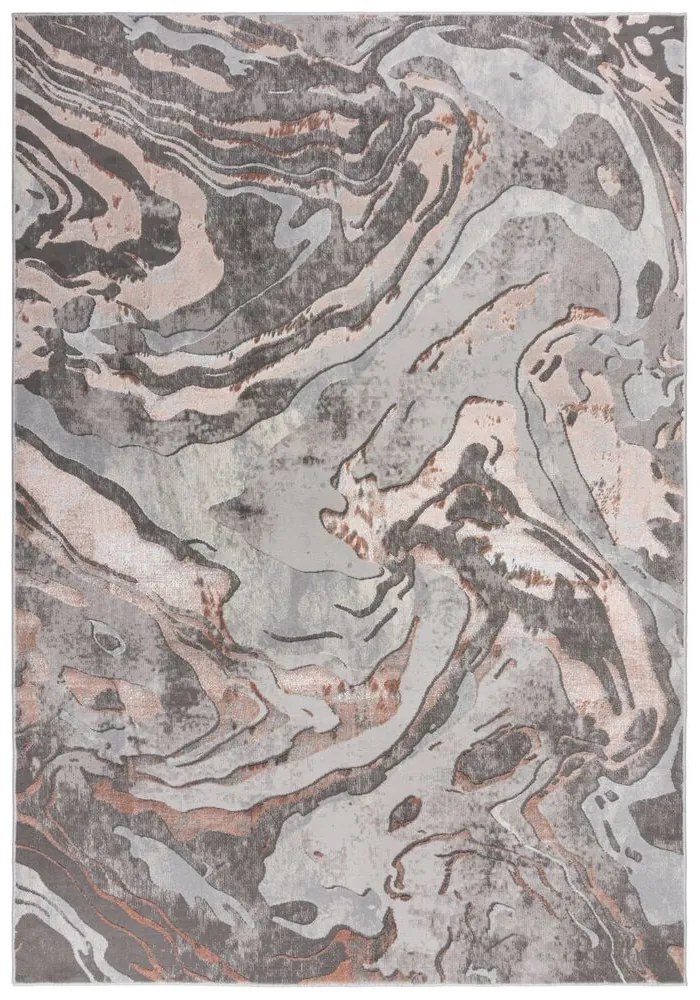 Kusový koberec Eris Marbled Blush, 80x150, ružová, obývacia izba, Flair Rugs