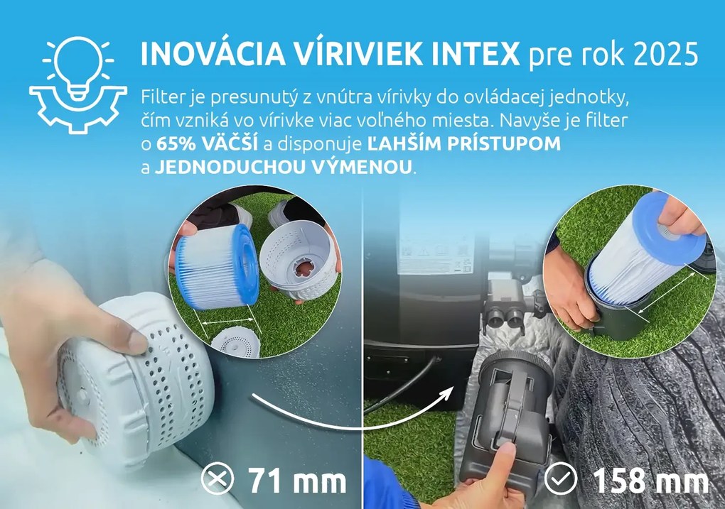 Intex | Vírivý bazén Pure Spa Greystone Deluxe Bubble Spa 6 NP | 11400295