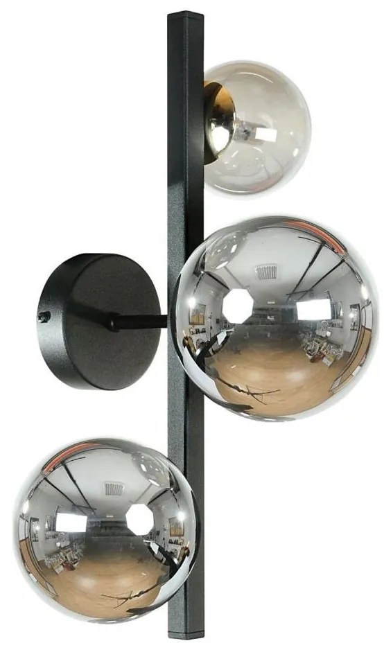 Zuma Line 1216 - Nástenné svietidlo SERENITY 3xG9/8W/230V čierna/dymová čierna