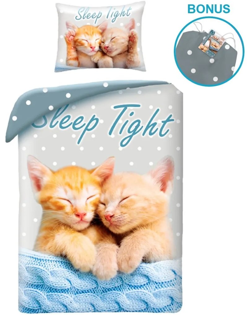 Bavlnené posteľné obliečky Ryšavé mačiatka