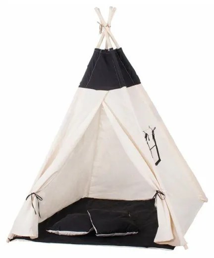 SPRINGOS Teepee stan pre deti SPRINGOS Čierny Wigwam
