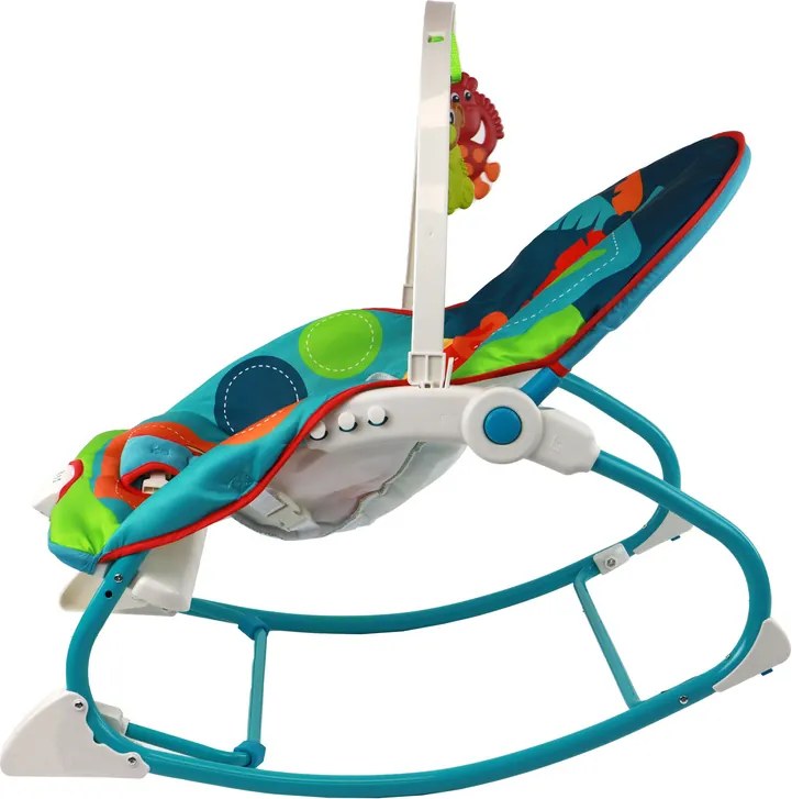 LEAN Toys Detské hojdacie kreslo 2 v 1 Zvuky Vibrácie Dinosaury