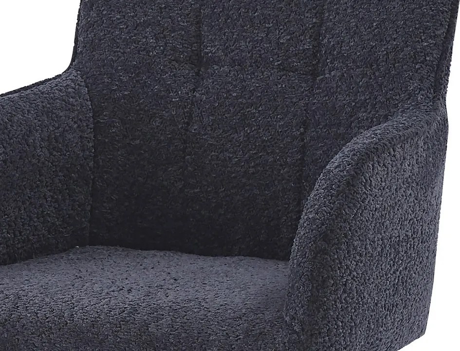 Jedálenská stolička Francis, tmavo šedá štruktúrovaná látka