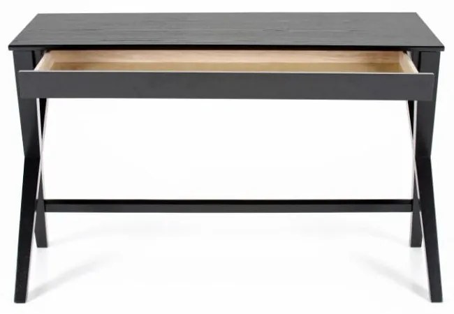 Čierny písací stôl so zásuvkou Actona Writex