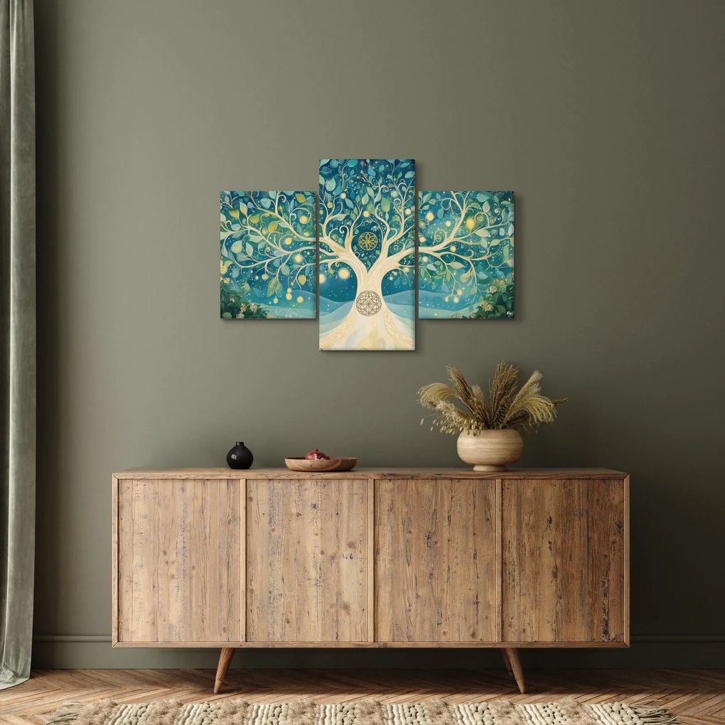 Obraz – Magický strom so špirálami (90x60 cm)