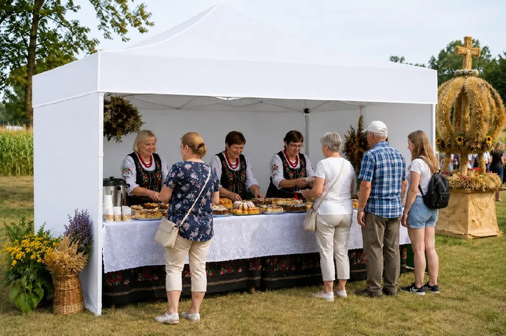TRENDIE Hliníkový nožnicový stan 3x4,5m biely