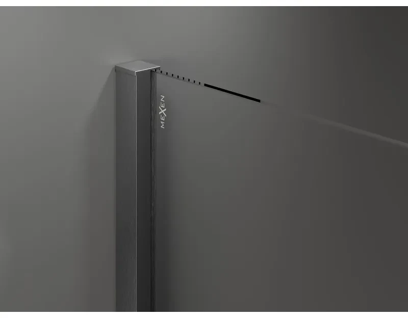 Mexen Velar, sprchový kút s posuvnými dverami 110 x 100 cm, 8mm šedé sklo, grafit brúsený, 871-110-100-41-66