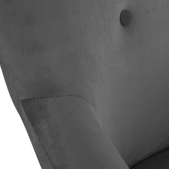 Kreslo MOSS zamatové sivé SS22 925805