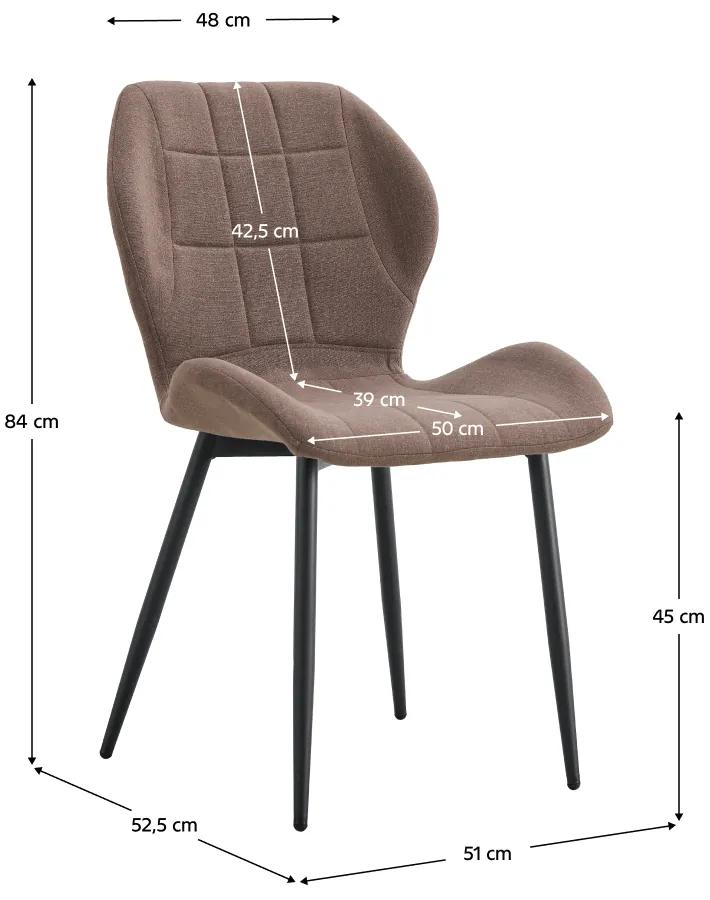 Kondela Jedálenská stolička, hnedá/čierna, MAKENA TYP 1