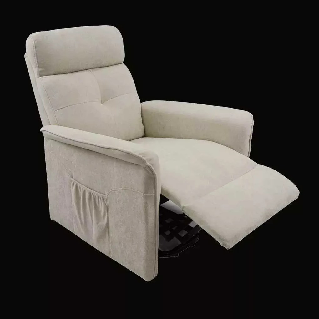 LuxuryForm DESIGN TV kreslo PEGAS s elektrickým polohovaním, masážou a výklopom - béžové