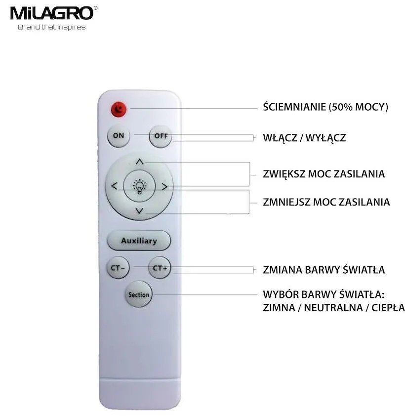 Detské stropné LED svietidlo Note, 1x LED 45w, 3000-6000k, bl, s ovládačom