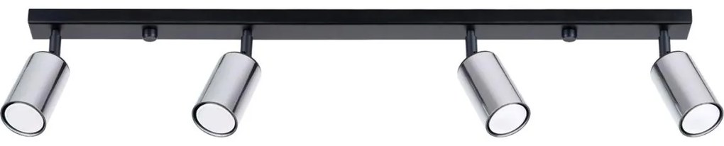 Sollux SL.1371 - Bodové svietidlo WINX 4xGU10/10W/230V čierna/chróm
