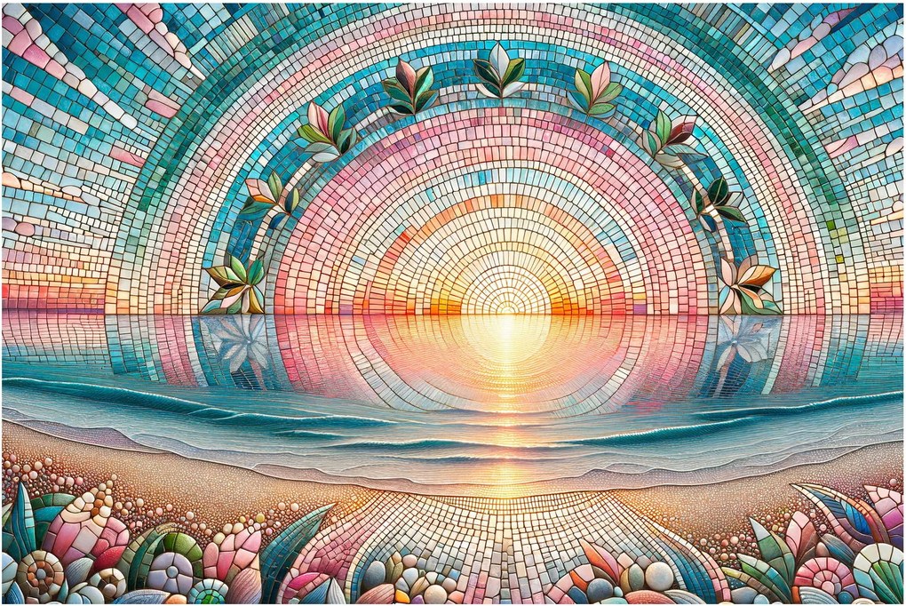 Obraz – Mozaika zapadajúceho slnka (90x60 cm)
