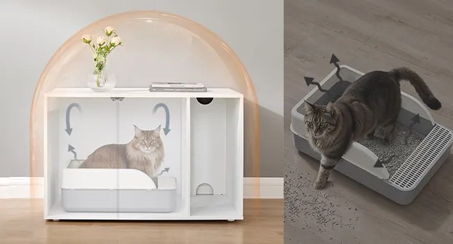 Kočičí toaleta Baris bílá