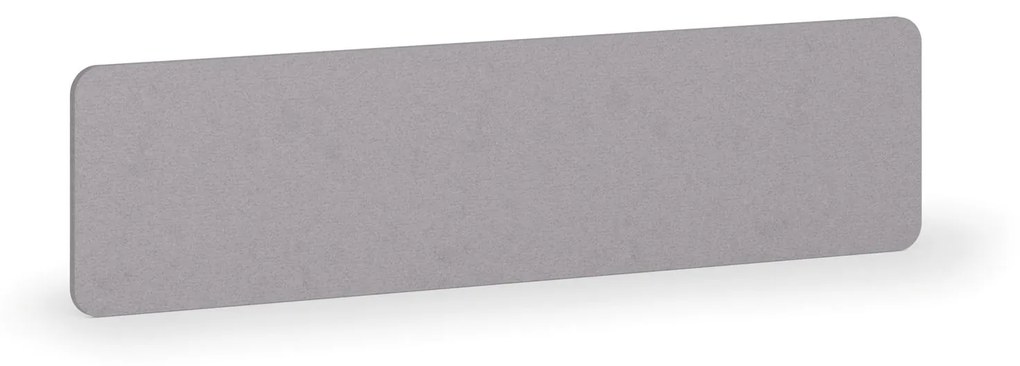 Akustický paraván na stôl, textilný, 160 x 40 cm, sivá