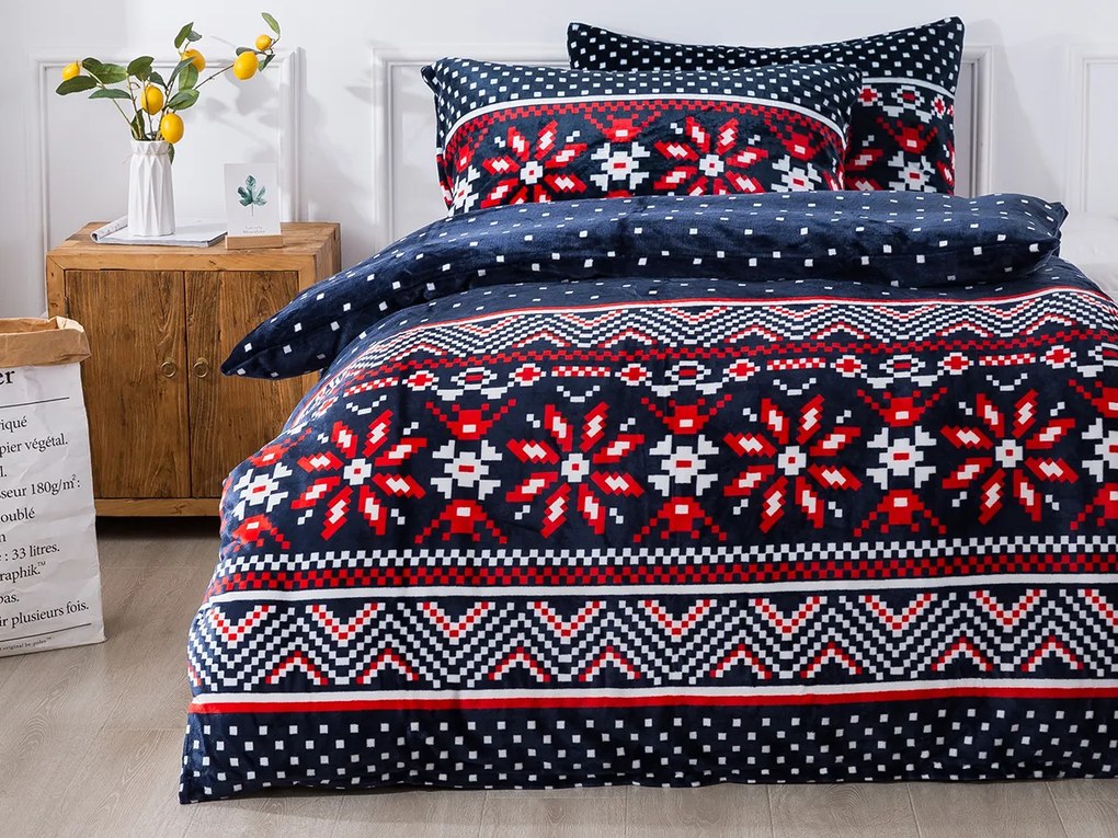 XPOSE® Predĺžené mikroplyšové obliečky TORM Exclusive - tmavo modré