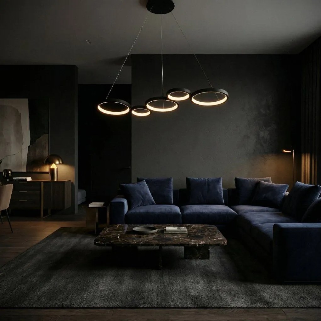 Toolight Toolight, LED stropné svietidlo 85cm, 35W, 4000K, 2000lm, APP1923-CP, čierna, OSW-66065
