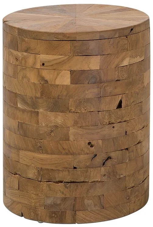 Drevený stolík svetlé drevo BRANT Beliani