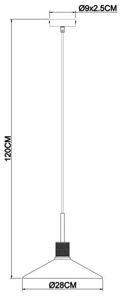 Globo 15461H - Luster na lanku ADARA 1xE27/60W/230V