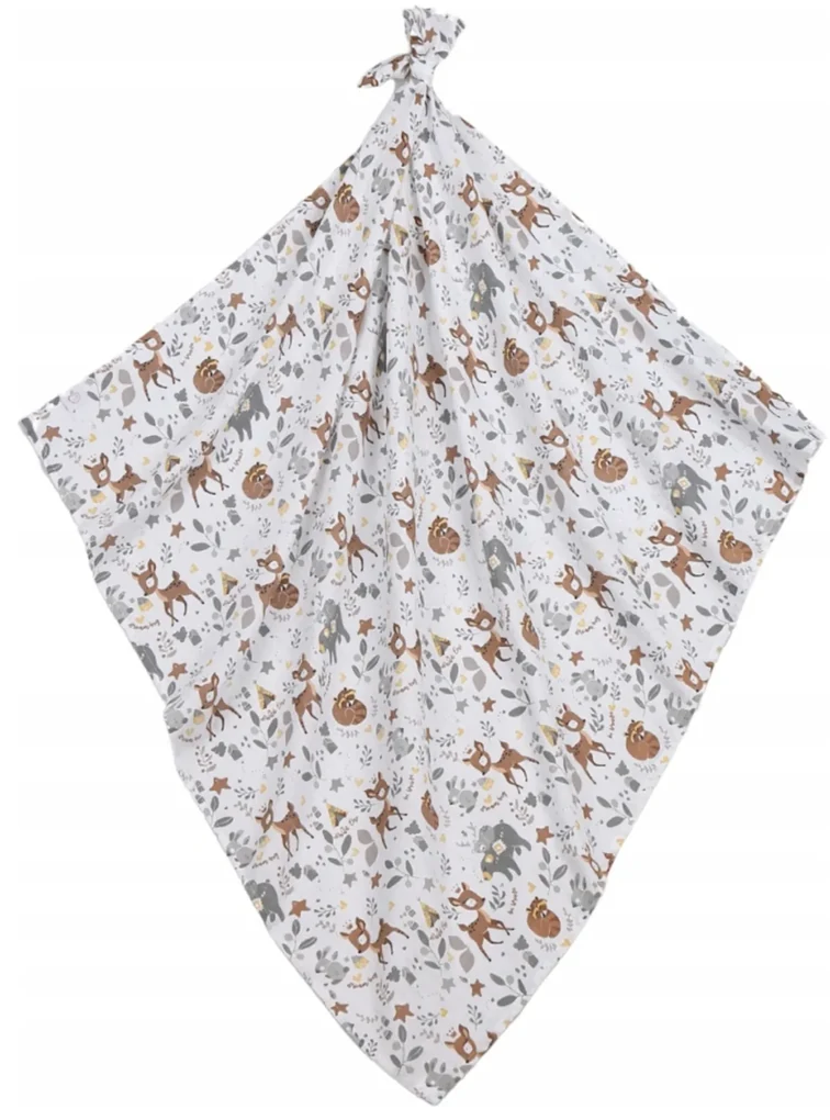 BabiM Mušelínová zavinovacia plienka 120x120 Comfort Design Farba: ružová-slon