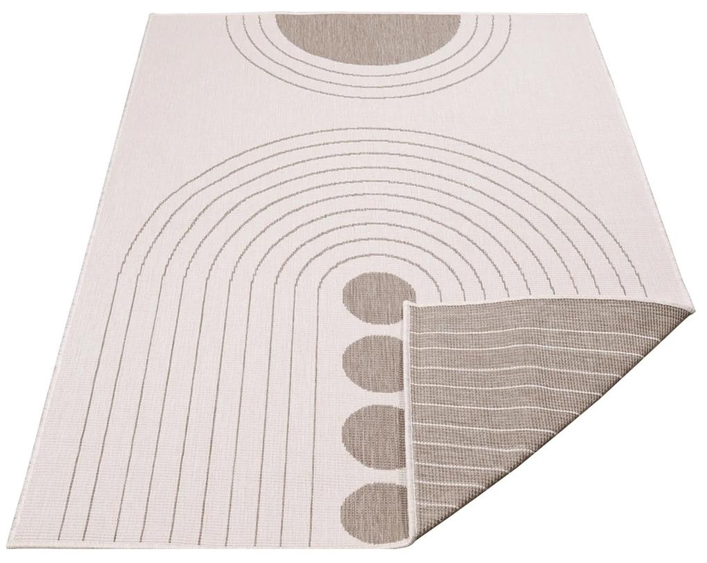 Dekorstudio Obojstranný koberec na terasu DuoRug 5739 - béžový Rozmer koberca: 160x230cm