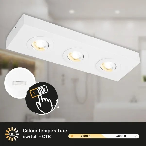 Briloner 3996036 - LED Bodové svietidlo CTS 3xLED/4W/230V 2700/4000K biela