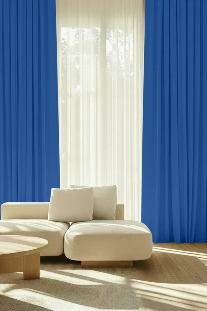 Záves na krúžkoch VIVA nevädzovo modrý 140x250 cm