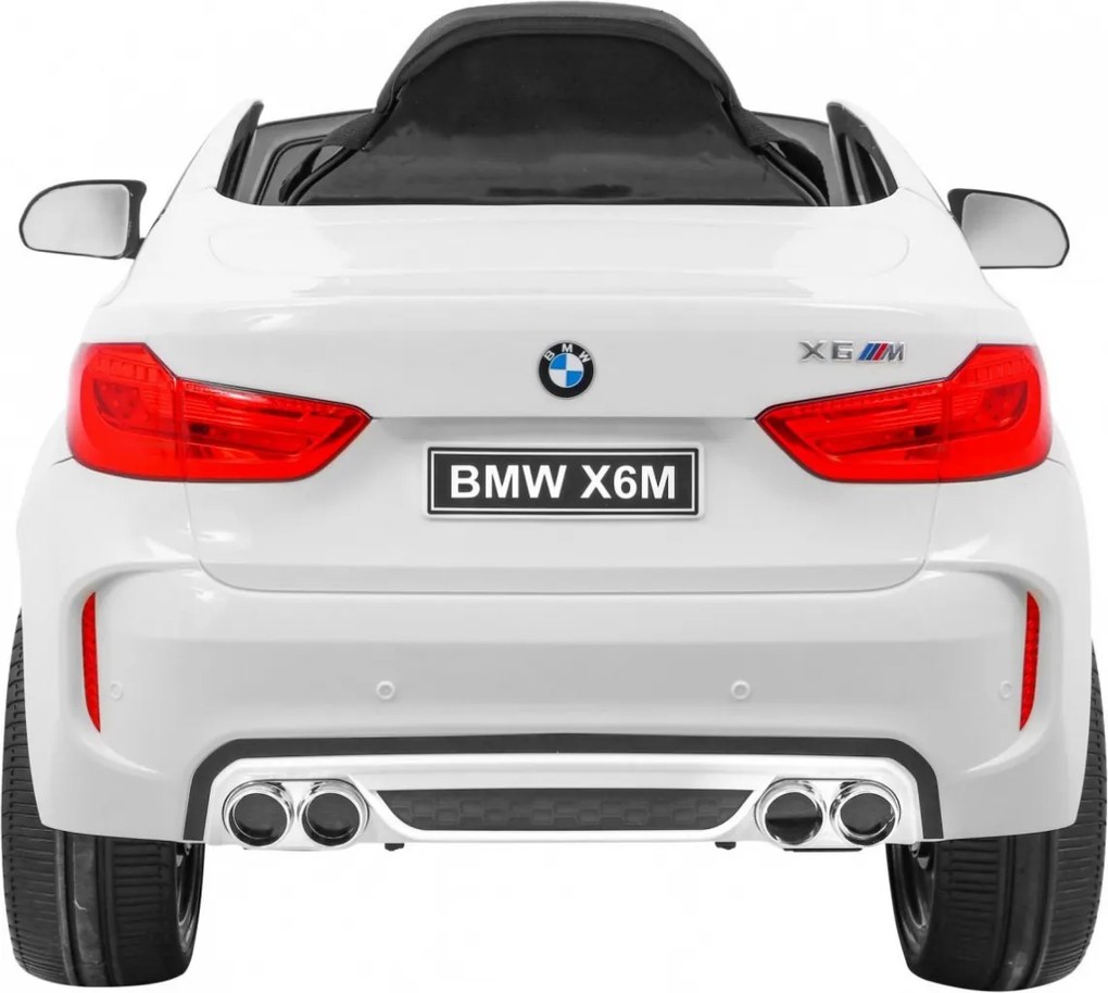 Ramiz Detské elektrické autíčko BMW X6M, biele SUV + diaľkové ovládanie