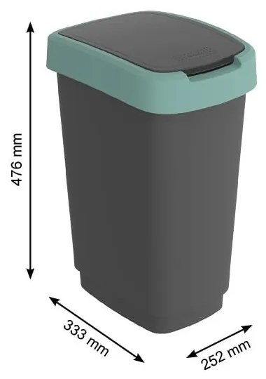 Odpadkový kôš z recyklovaného plastu 25 l Twist - Rotho