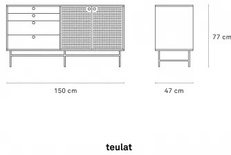 TEULAT PUNTO 150 komoda Zelená