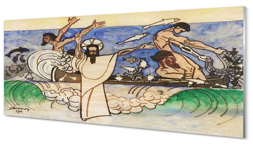 Obraz plexi Ježišovo skica sea 120x60 cm