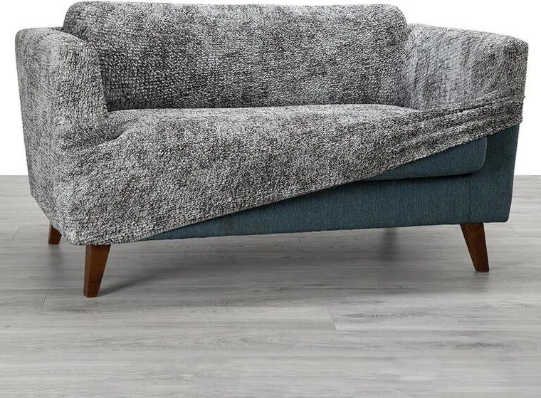 Bielastické poťahy MARMO šedé kreslo ušiak (š. 60 - 110 cm)