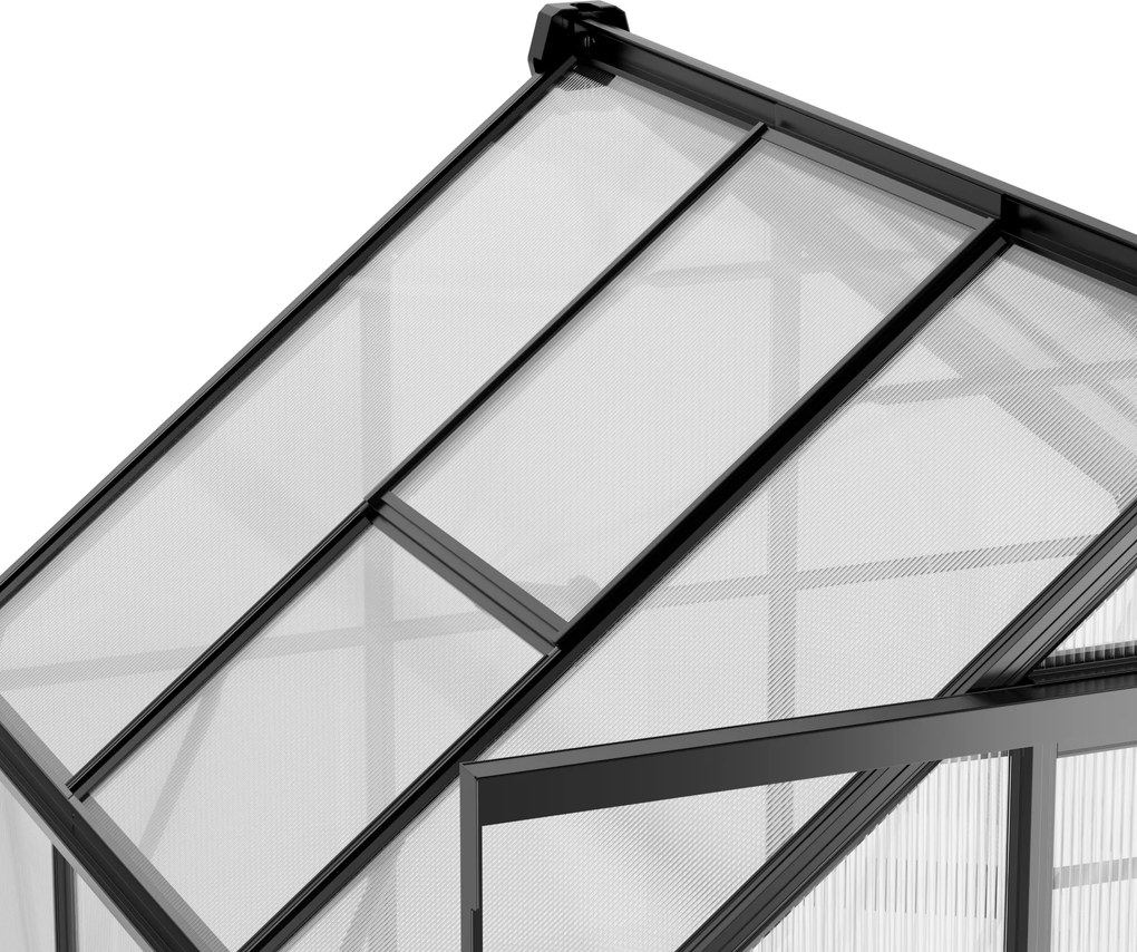 Skleník 210 x 183 x 193 cm, zosilnená konštrukcia, polykarbonát 6 mm