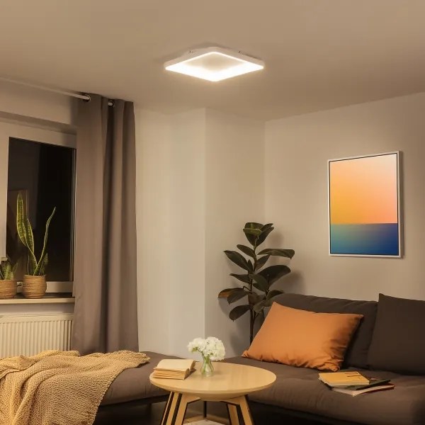 Brilagi - LED stmievateľné stropné svietidlo FALCON SLIM LED/50W/230V 50x50 cm biele + diaľkový ovládač