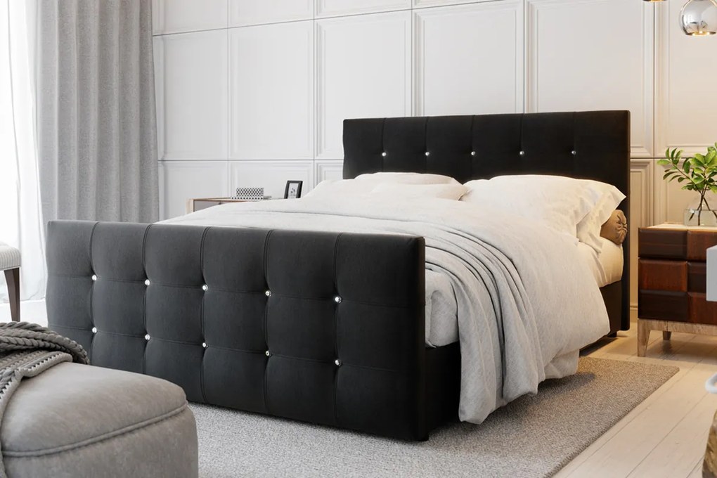 Najlacnejsinabytok KLEO čalúnená manželská posteľ 180 x 200 cm, COSMIC 100