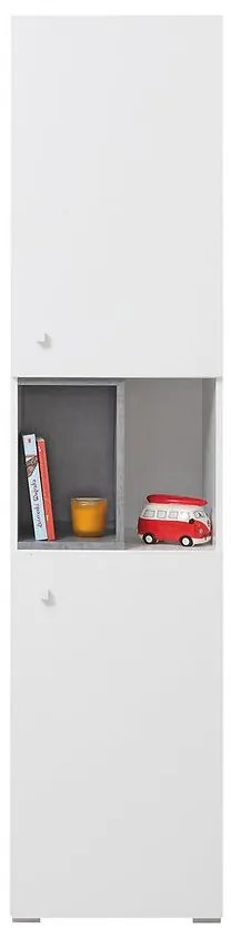 Regál Sigma Si5 biely Lux/betón