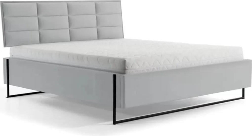 Manželská posteľ Soft Loft 140x200 S vnútorným úložným priestorom - zamat sivá Donna 3