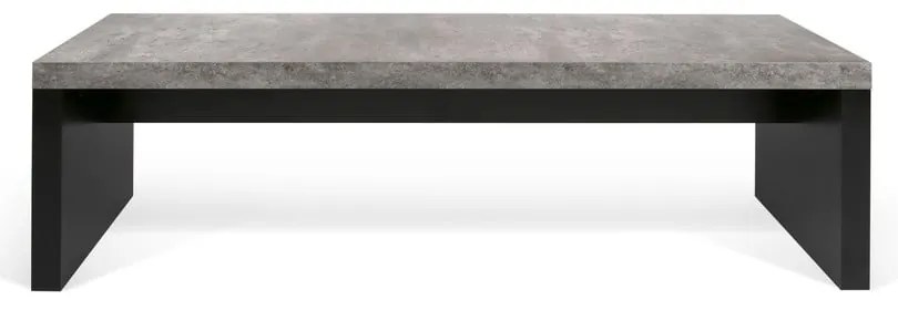 Čierno-sivá lavica v betónovom dekore TemaHome Detroit, 140 x 43 cm