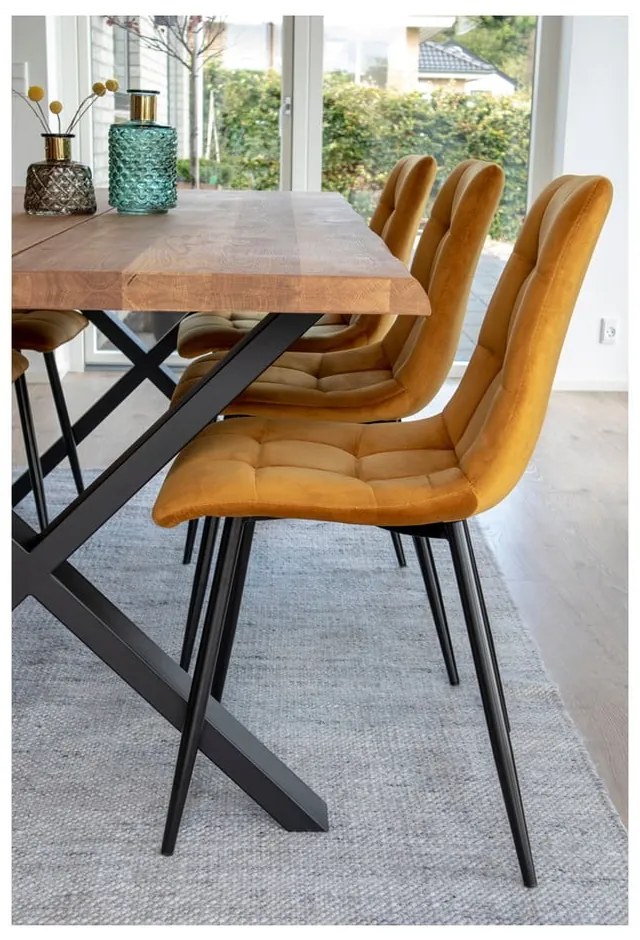 Žlté čalúnené jedálenské stoličky v súprave 2 ks Middelfart – House Nordic