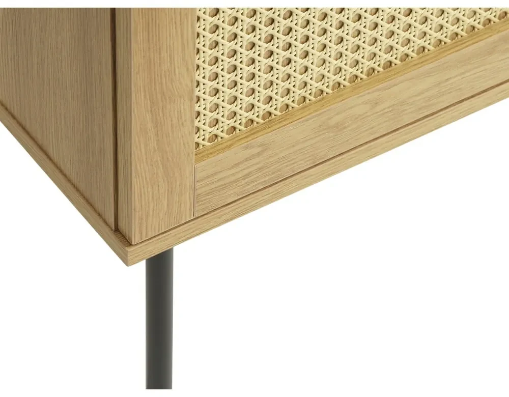 Nízka komoda v dekore duba v prírodnej farbe 140x80 cm Pensacola – Unique Furniture