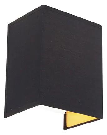 Moderné nástenné svietidlo čiernej a zlatej farby - Vete