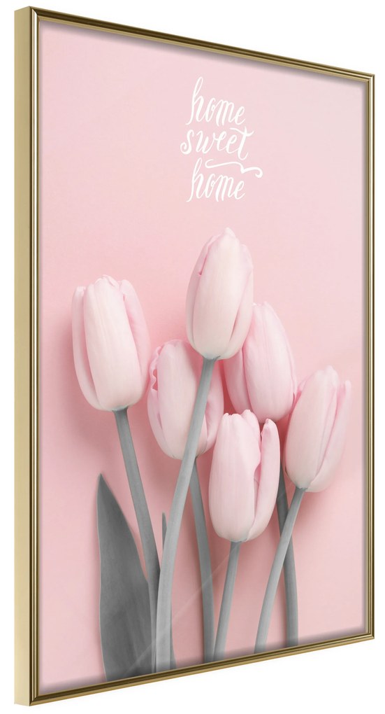 Artgeist Plagát - Six Tulips [Poster] Veľkosť: 30x45, Verzia: Zlatý rám s passe-partout