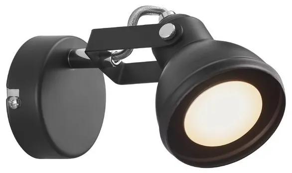 NORDLUX Kovové nástenné svietidlo s vypínačom ASLAK, 1xGU10, 35W, čierne