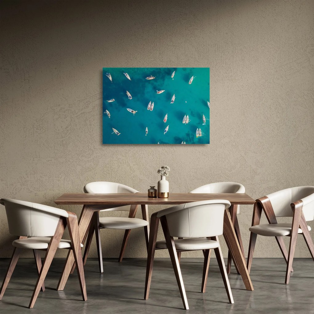 Sklenený obraz - Plachetnica (70x50 cm)