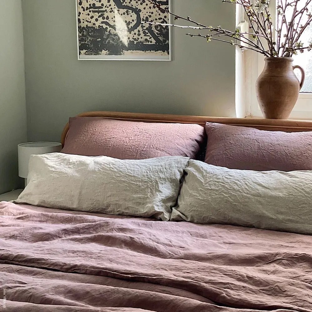 Ľanová obliečka na vankúš 65x65 cm Ashes of Roses – Linen Tales