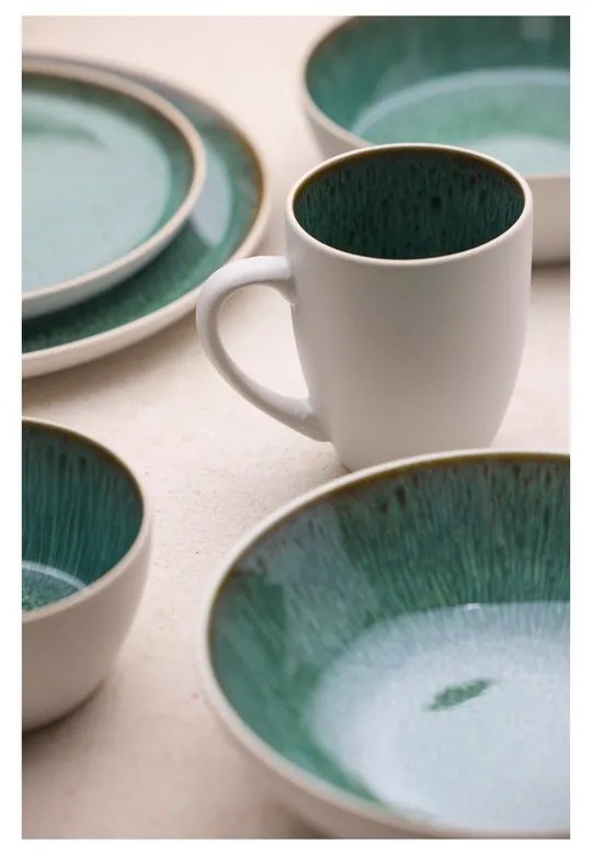 Biely/zelený dezertný tanier z kameniny ø 21 cm Gastro White/Green – Bitz