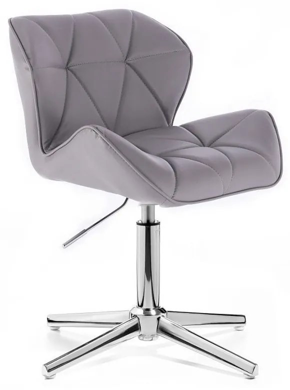 LuxuryForm DESIGN Stolička MILANO na striebornom kríži - sivá