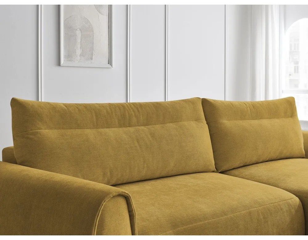 Okrovožltá rohová pohovka Aden – Bobochic Paris