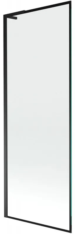Mexen Next L, 1-krídlová vaňová zástena 70 x 150 cm, 6mm číre sklo-čierny vzor, čierny profil, 895-070-000-03-70-70